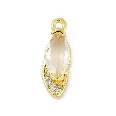 Brass Micro Pave Cubic Zirconia Pendants
