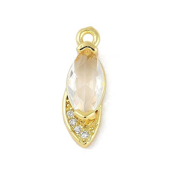 Brass Micro Pave Cubic Zirconia Pendants