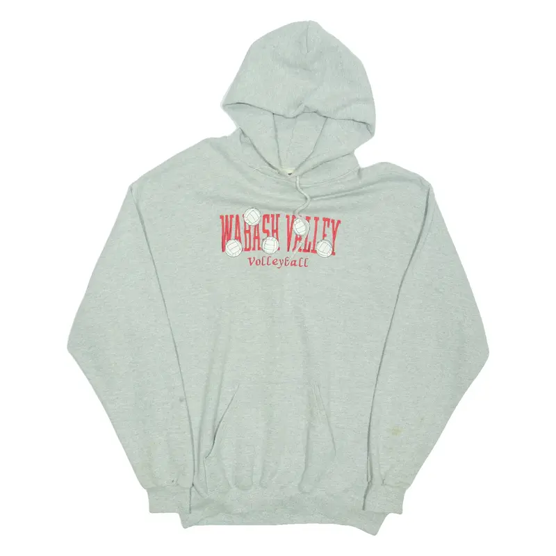 OARSMAN Wabash Valley Volleyball Mens Grey Hoodie USA L