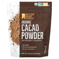 BetterBody Foods Organic Cacao Powder, 1 lb (454 g)