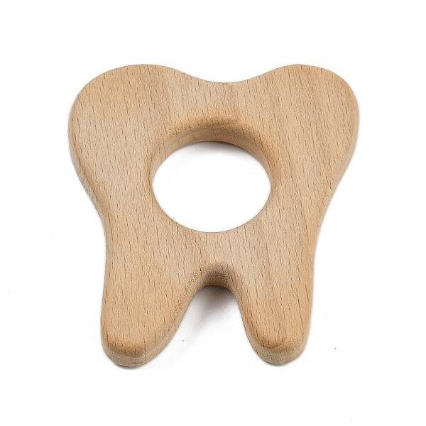 Natural Beech Wooden Baby Teething Toys