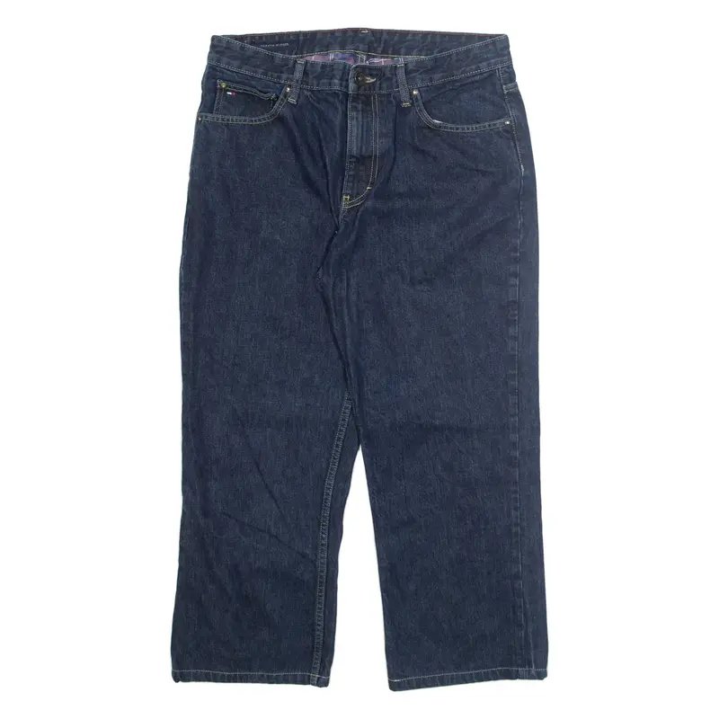TOMMY HILFIGER Mens Jeans Blue Regular Straight W34 L25