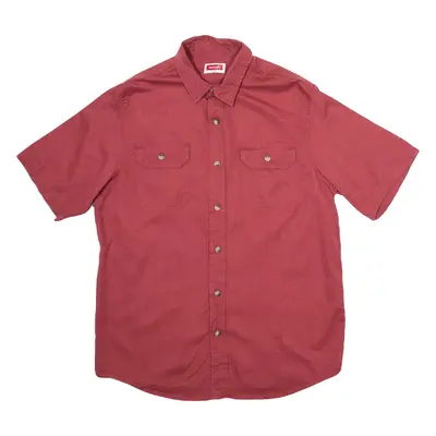 WRANGLER Mens Plain Shirt Red M
