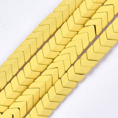Spray Painted Non-magnetic Synthetic Hematite Beads Strands