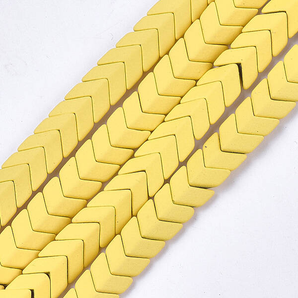 Spray Painted Non-magnetic Synthetic Hematite Beads Strands