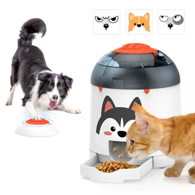 Potaroma Dog & Cat Puzzle Feeder Toy, Interactive IQ Training, Electronic Automatic Rechargeable Dog Treat Dispenser, Push Re...