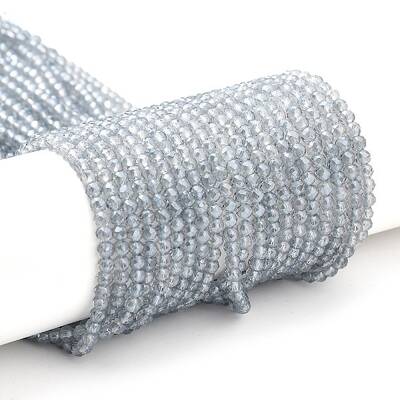 Electroplate Transparent Glass Beads Strands
