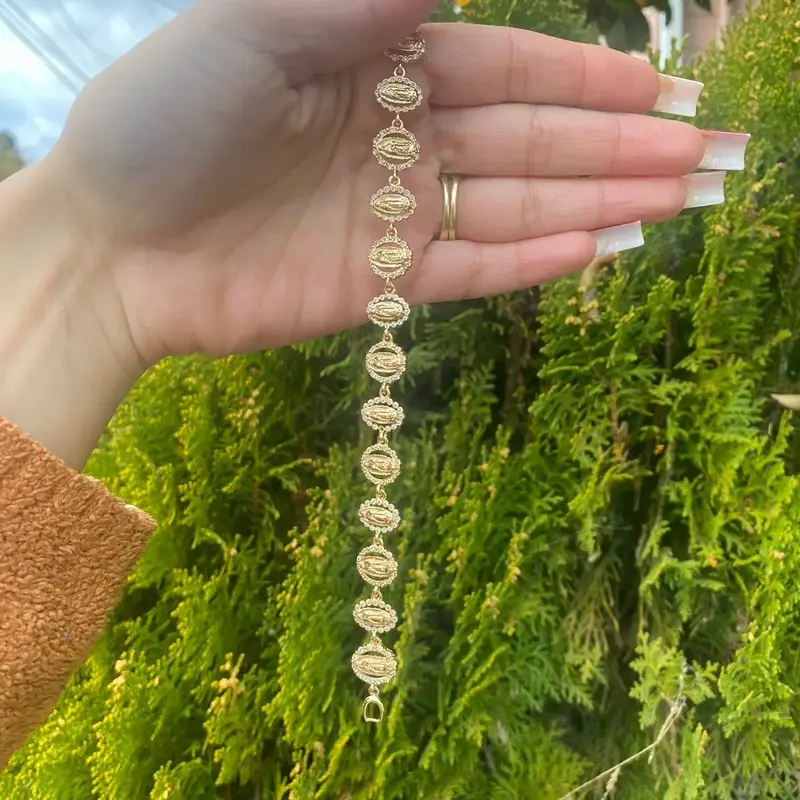 Virgencita Oval/ Round Pattern Bracelet