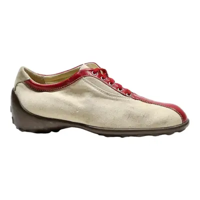 TODS Sneaker Trainers Beige Canvas Womens UK 4