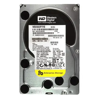 682155-001 HP 2TB 6Gb/s SATA 7200 3.5-Inch Hard Drive