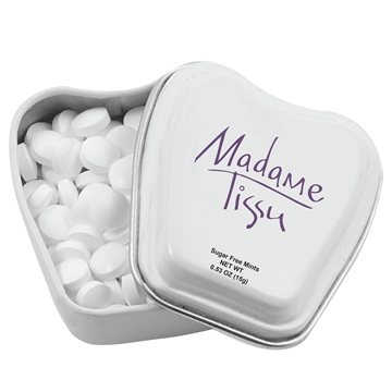 150 Customized Tooth Shaped Mint Tin - Sugar Free