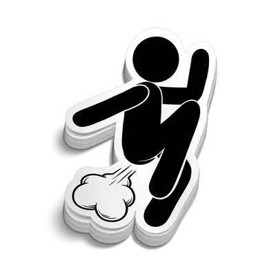 Fart Man - Hard Hat Decal