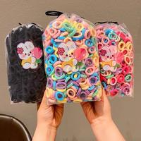 100PCS Colorful Nylon Scrunchie Hair Ties for Kids - Elastic Hair Leagues Girls Accessories