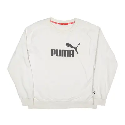 PUMA Sweatshirt White Mens XL