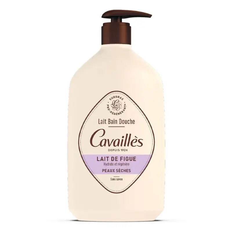 Cavaillès Bath and Shower Milk - Fig Milk - Dry Skin 1 L