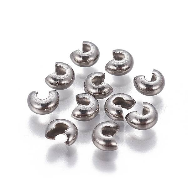 Tarnish Resistant 304 Stainless Steel Crimp Beads Covers