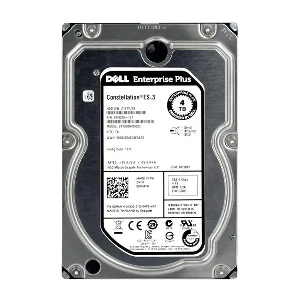 DRMYH Dell 4TB 6Gb/s SAS 7200 3.5-Inch Hard Drive