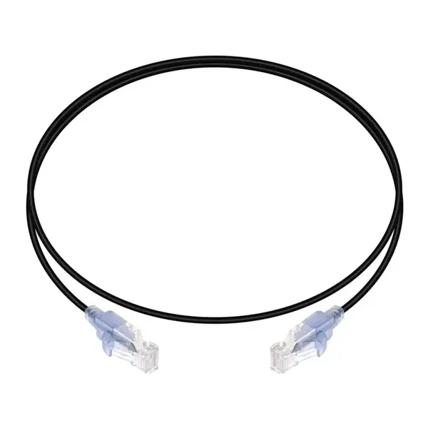 44502 Monoprice Cat6A Ethernet Patch Cable SlimRun UTP 30AWG 10G Pure Bare Copper Snagless RJ45 5ft Black