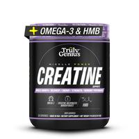 Truly Genius Creatine with Omega 3 & HMB Healthcare Fitness Muscle Supplement Protein Dietary Edible Nutrition for Enhanced A...