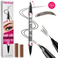 iMethod Curved Eyebrow Pen - Eyebrow Pencil Magical 2-in-1 Dual-Ended Eye Brow Pencils for Women with Fork-Tip & Precise Brus...