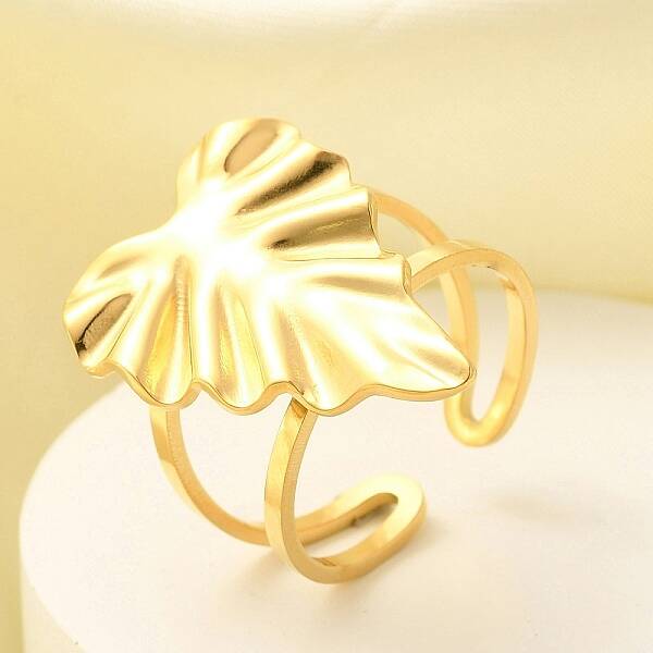 304 Stainless Steel Open Cuff Ring for Women
