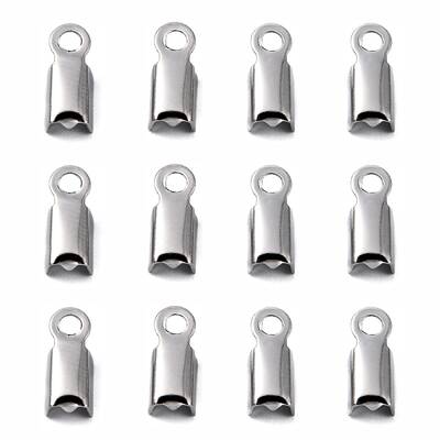 Tarnish Resistant 304 Stainless Steel Folding Crimp Ends