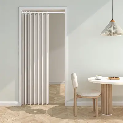 Modern Style Door Curtain, 1 Piece Casual Foldable Door Curtain, Plain Door Curtain For Home Living Room Bedroom