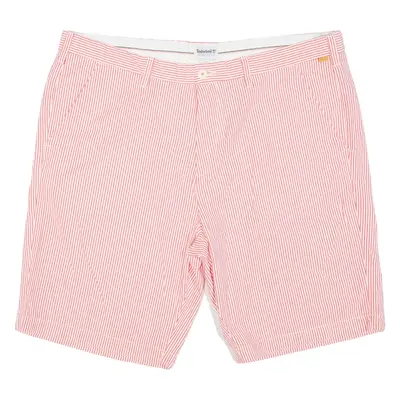TIMBERLAND Mens Chino Shorts Red Striped XL W40