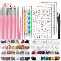 Nail Art Tool Set, Nail Art Painting Pen & Dotting Tools & Butterfly Sequins, Nail Art Decoration Kit, DIY Tool for Women & G...