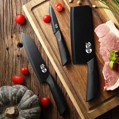 3 Pieces Knife Set,Household Chef Knife,Vegetable Knife, Fruit Knife Set,for Cutting Meat,Vegetables and Fruits,Sharp Kitchen...