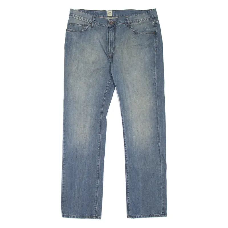 VOLCOM Mens Jeans Blue Regular Straight Stone Wash W38 L34