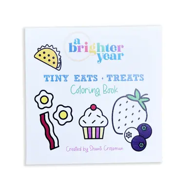 Tiny Eats + Treats Mini Coloring Book, A Brighter Year, Adult Coloring Book, Bold, Simple, Easy, Food, Treats, colouringbooks...