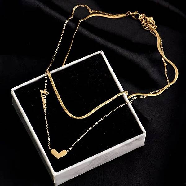 316 Surgical Stainless Steel Double Layer Necklaces