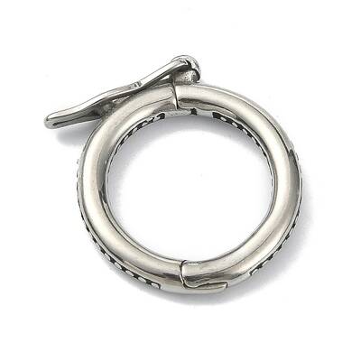 Tibetan Style 316 Surgical Stainless Steel Twister Clasps