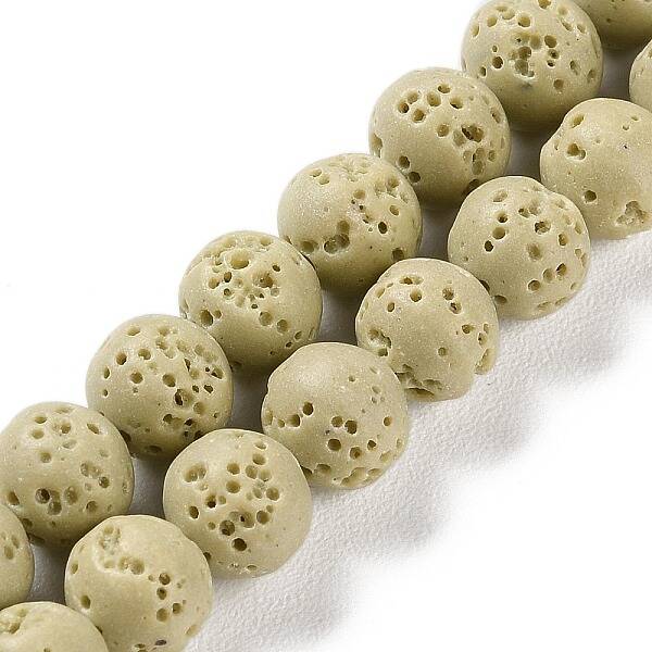 Synthetic Lava Rock Dyed Beads Strands