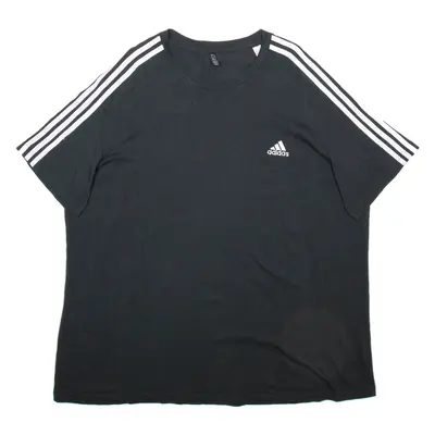 ADIDAS Mens T-Shirt Black 2XL