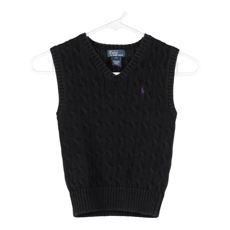 Age 5 Ralph Lauren Crochet Top - Small Black Cotton