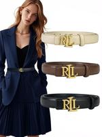 Women's Solid Color PU Leather Belt, Fashionable Modern Waistband for Jeans & Short Skirt, Trendy All-match & Exquisite Belt ...