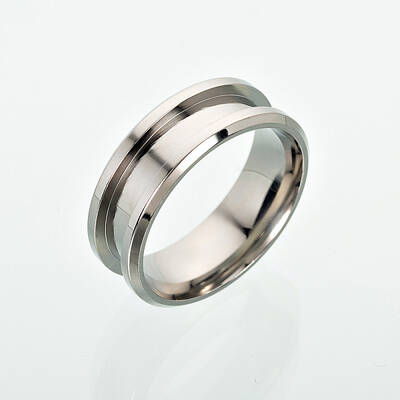 Non-Tarnish 201 Stainless Steel Grooved Finger Ring Settings
