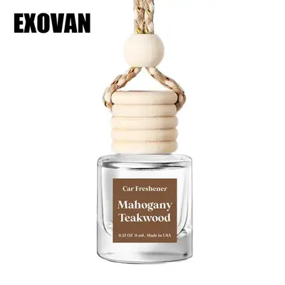 EXOVAN Scented Car Air Freshener - Long Lasting Car Diffuser - Last 60+ Days teakwood