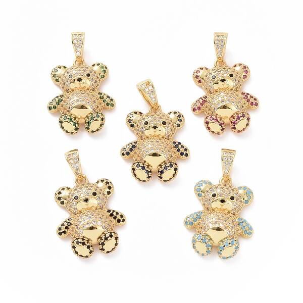 Brass Cubic Zirconia Pendants