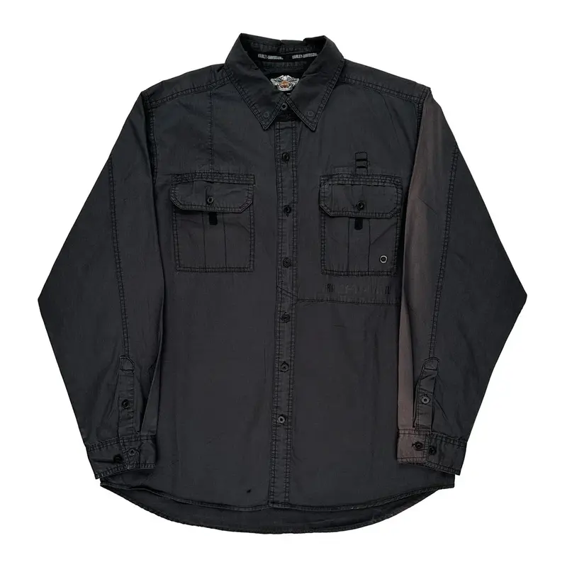 Motorcycle Harley Davidson Graphic Shirt - XL Black Cotton