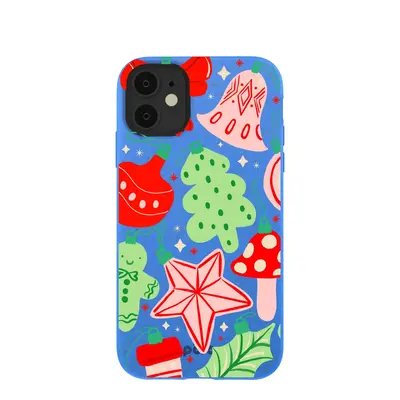 Electric Blue Festive Flair iPhone 11 Case