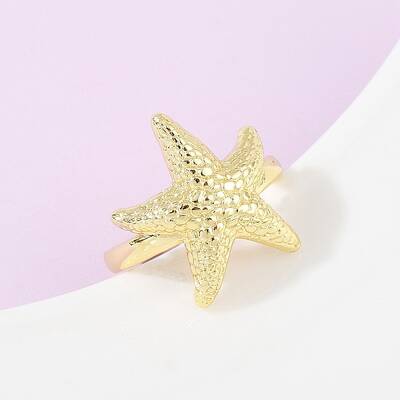 Ocean Theme Brass Cuff Rings