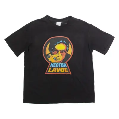 GILDAN Hector Lavoe Mens Band T-Shirt Black Crew Neck S