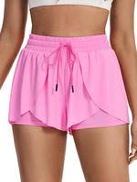 Women's Plain 2 in 1 Drawstring Waist Skorts, Summer Clothes Women, Casual Comfort High Waist Wrap Shorts with Liner, Fall Cl...