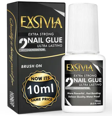 2nd Generation Super Strong Nail Glue - Salon Quality, Extra Strength for Acrylic, Press-On, Fake Nails, No Dehydrator and Pr...