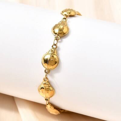 304 Stainless Steel Ladybug Link Bracelets for Women