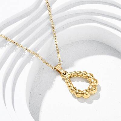 Teardrop 304 Stainless Steel Pendant Necklaces