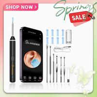Vitcoco 8 Pcs Ear Set,Ear Canal Cleaner with 1920P Camera,Ear Cleaning Kit with 8 Ear Spoon,Ear Wax Removal,Ear Camera for iO...